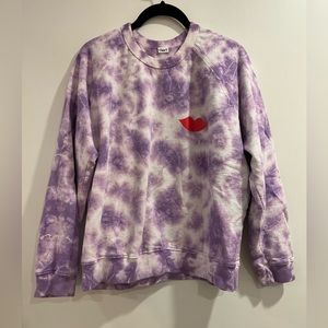 Clare V. Tie dye lips sweatshirt